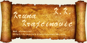 Kruna Krajčinović vizit kartica